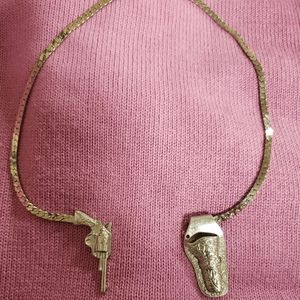 Gun and Holster Chocker Necklace